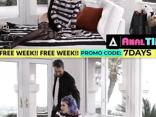 ANALTIME.XXX - Wicked Alt Arya Fae Takes A Large Rod Unfathomable In Her Constricted Butt