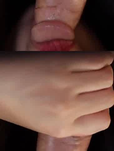 Asian Babe Gives Couchside Blowjob & Oral Creampie