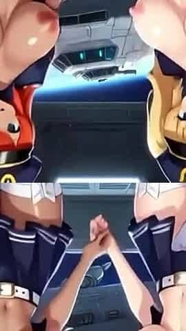Cute Anime Police Officer in Space Station, Ai Animation