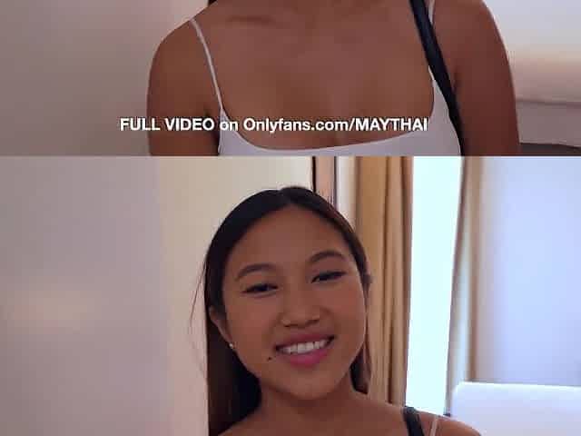 May: Thai-Italian swap student gets a facial jizz flow by a fake agent for a discount