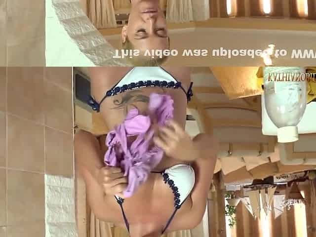 Amazing Blonde Babe With Blue Eyes Is Giving A Handjob To