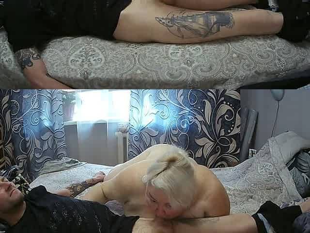 Mother-in-law Fondles Dick Doing Deep Blowjob Until I Cum