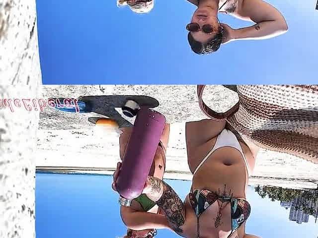 My nasty ally and I made out on the beach for everybody to watch...