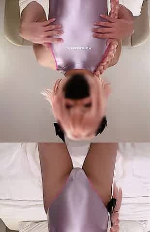 astolfo femboy in taut shiny swimsuit squirts and cums