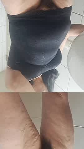 Leg up Touching Deep Mom's Hot Hairy Pussy