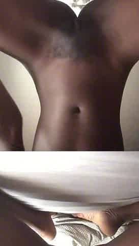 Sexy Black Shows off Hirsute Snatch