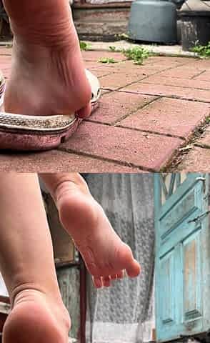 Brunette teen outdoor pov