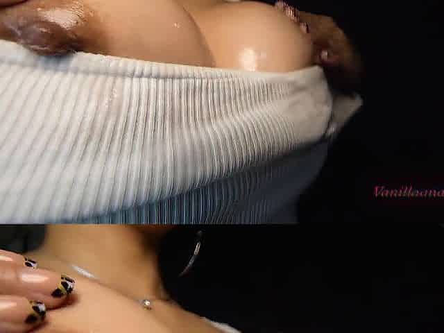 LARGE BAZOOKAS worship and fantastic sloppy ASMR oral-job - vanillaandcaramel