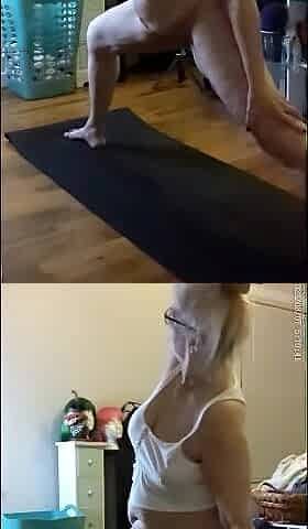 Hot big beautiful woman Doing Nude Yoga!