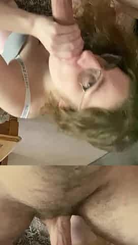 PAWG Nerdy Gal Swallows Massive Knob