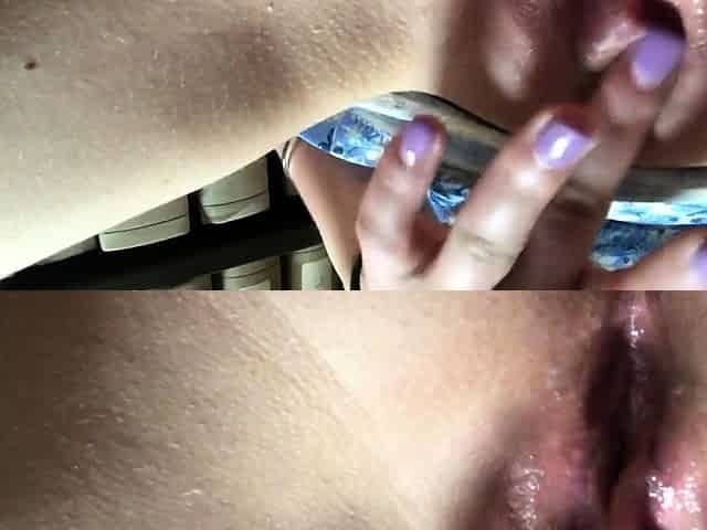 Close up amateur beauty uses her toy to masturbates