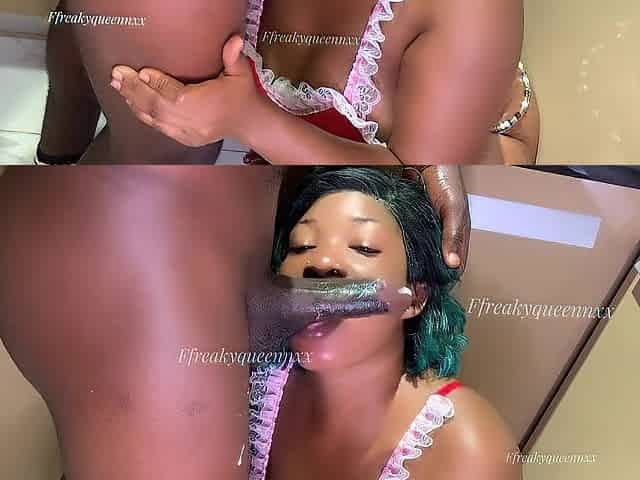 Personal Abode Gal Squirt and Cream All over On Her Boss Wang In The Kitchen