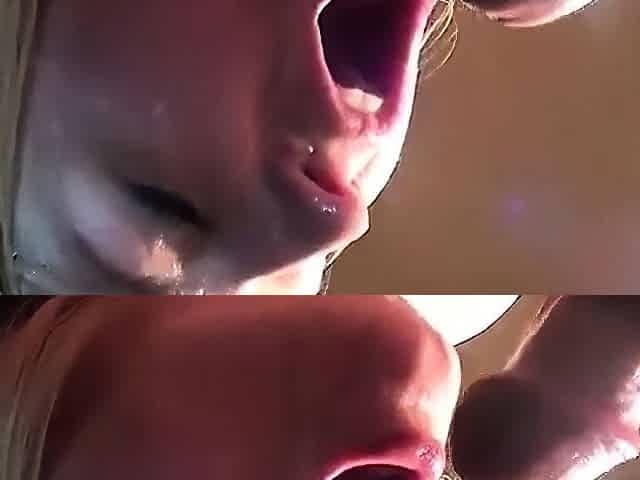 Amateur Facial Slut Takes a Thick Load