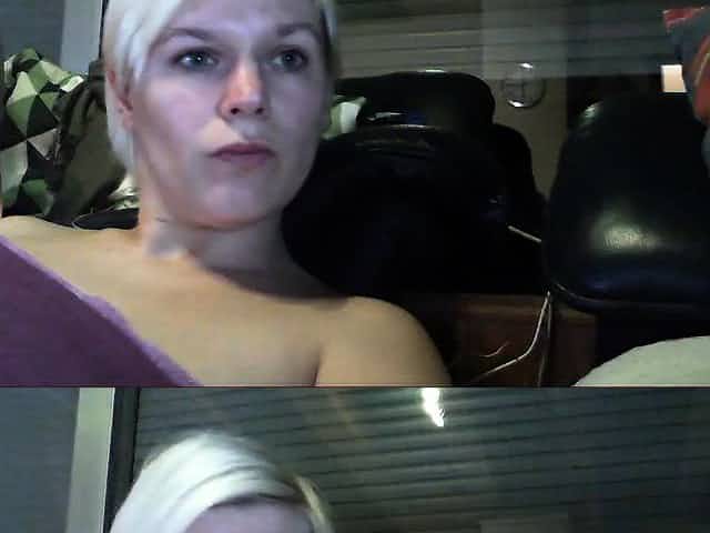 Blonde MILF voyeur watching me masturbate