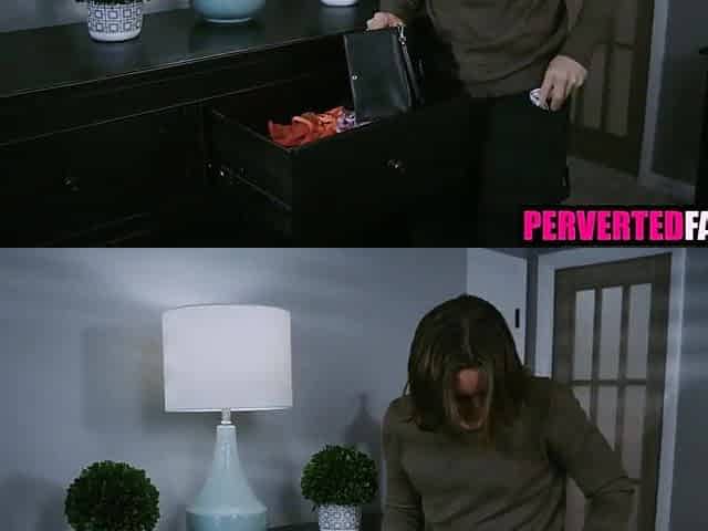 Step nephew caught sniffing step auntie's pants