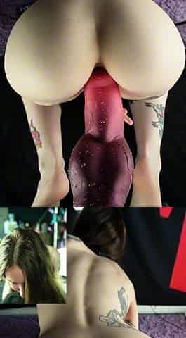 Stacked brunette goes solo toys and masturbation