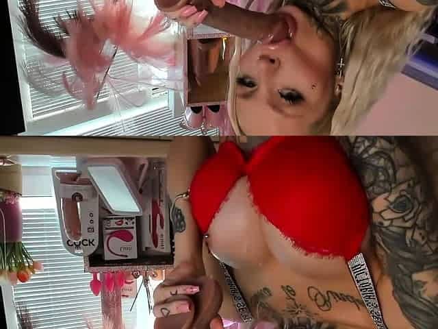 Amateur blond girl with big boobs getting fucked