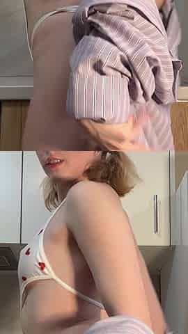 Heart Bikini Kitchen Pixie - Sloppy Dildo Licks to Twirly Bliss