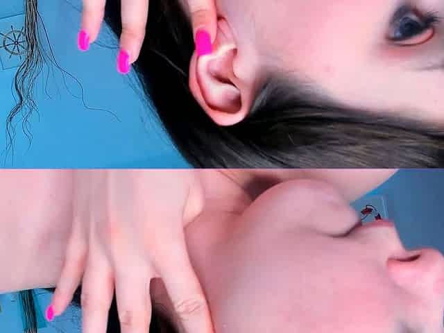 Brunette solo masturbation on webcam