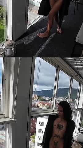 Small Asian Traveler Gets Nordic Dick and Does Rimming