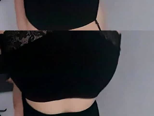Pink labia close up of naive brunette
