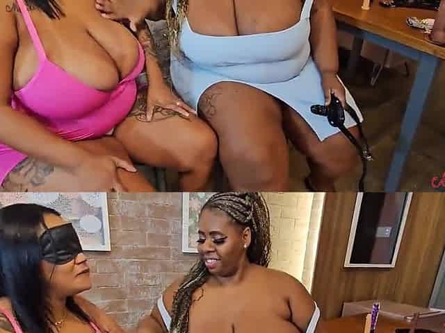 Lesbian Fat Ladies, Luana And Thammy Kissing Very Nasty
