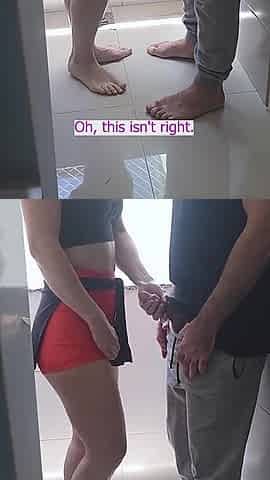 Blowjob and Cum in Mouth While Hubby Showers