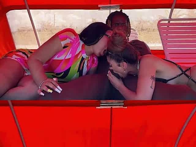 Public Beach three-some