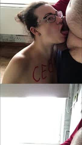while my husband is not at home, they fuck me in the mouth