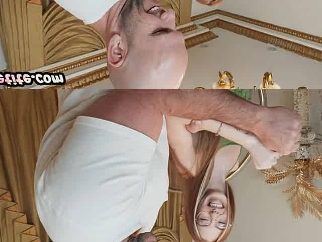 Tiny glasses babe pussydestroyed by guy