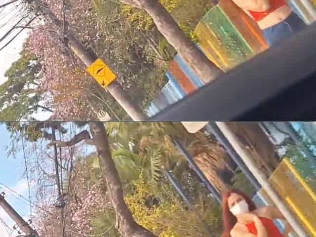 Risky masturbation in public for a student in public!