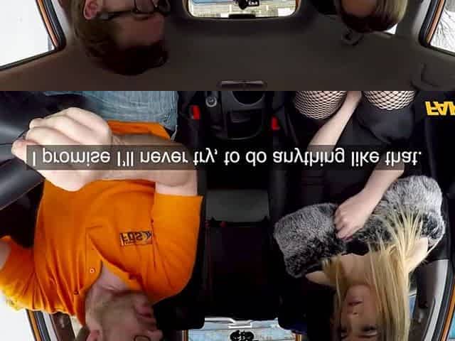 Fake Driving School - Rhiannon Ryder banged in ebony fishnet nylons