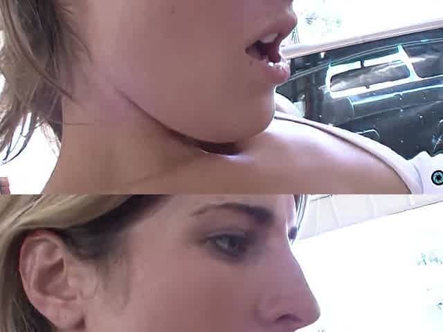 Girl On Girl Rough And Passionate Lesbians Sex In A Car Service Looking Feisty Hot