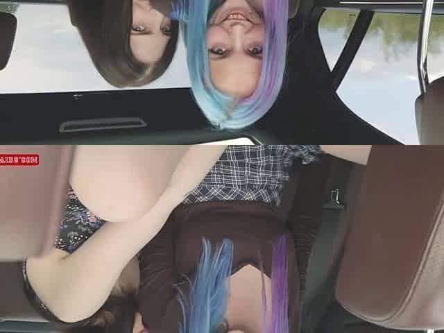 From Lesbo Play to Rod Worship - Backseat Gone Wild - Reislin & Sia_Siberia & RedRock