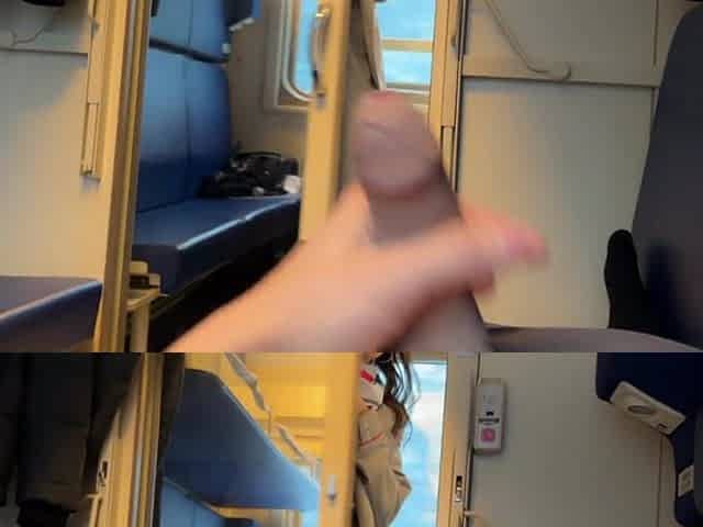 Teach Conductor Caught Passenger Jerking Off, But Wasn't Constrained and Jumped on His Wang