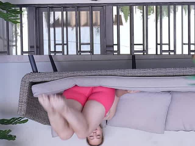 Flexible Girl's Solo Performance, Stripping and Masturbating Outdoors