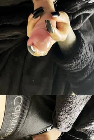Cumshot wanting amateur MILF wanks cock in POV video