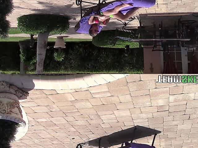 Small hawt teen lets the pool male screw her