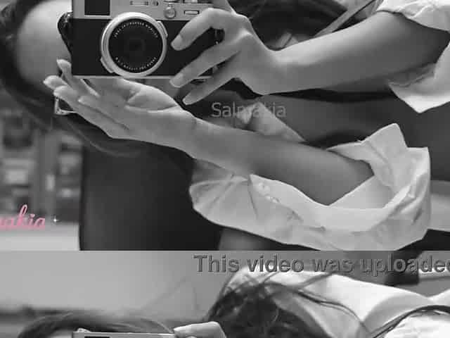 Latin hotty plays, positions and masturbates in front of her mirror- Salmakia
