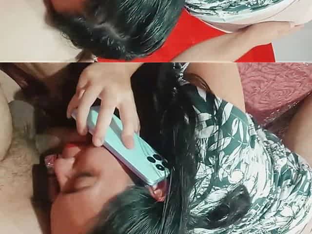 Hot Stepmom Talks on the Phone with Her Cuckold Husband While Getting Fucked