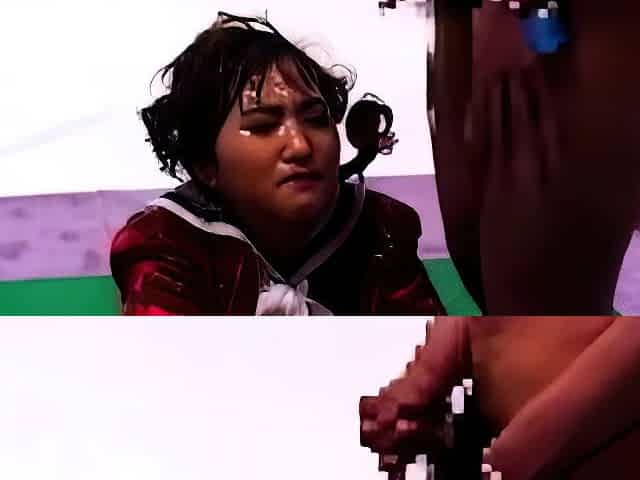 Asian japanese amateur has deep throat