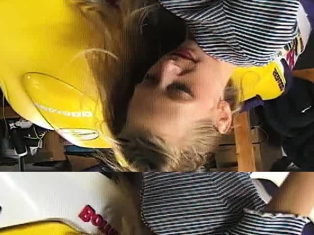 Naughty blonde teen slut enjoying hardcore gang banging fun