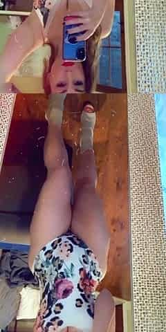 Busty curly brunette with big boobs fucks on couch
