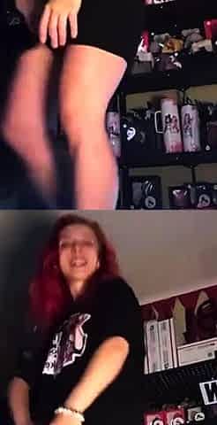 Busty amateur Autumn striptease and masturbating