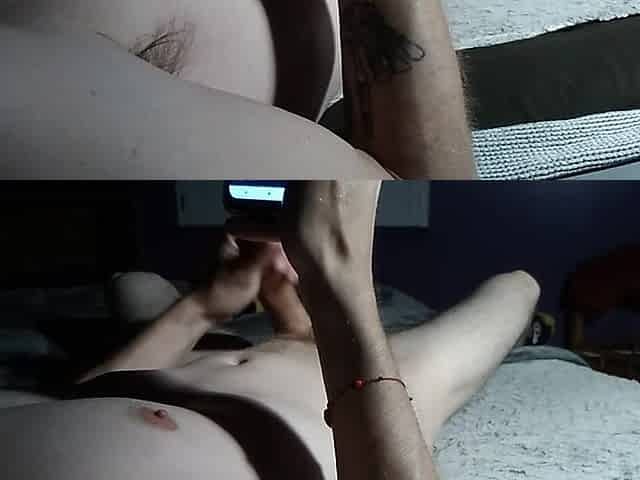 Horny guy jerks off in bed & cums to favorite amateurs on PH