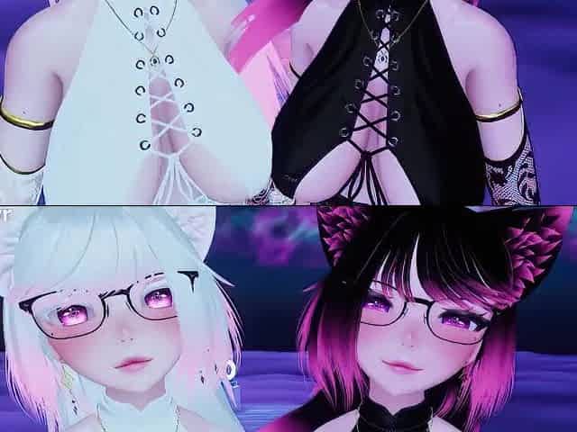 2 Lascivious Catgirls Screw U in an Extreme POV Trio