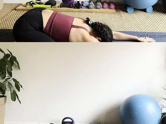 Amateur busty brunette masturbates and does hand job