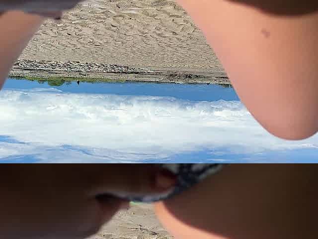 I Like to Touch Myself Until I Reach Climax on the Beach During the time that Being Watched