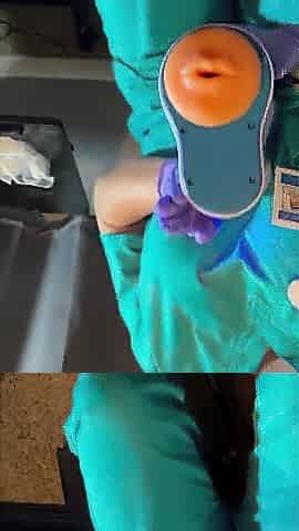 Jizz bank nurse recognized me and offered to assist with machine