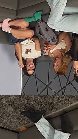 Post-movie Threesome: We Turned Our Friend Into a Lesbian Slut and Ended up Masturbating Together